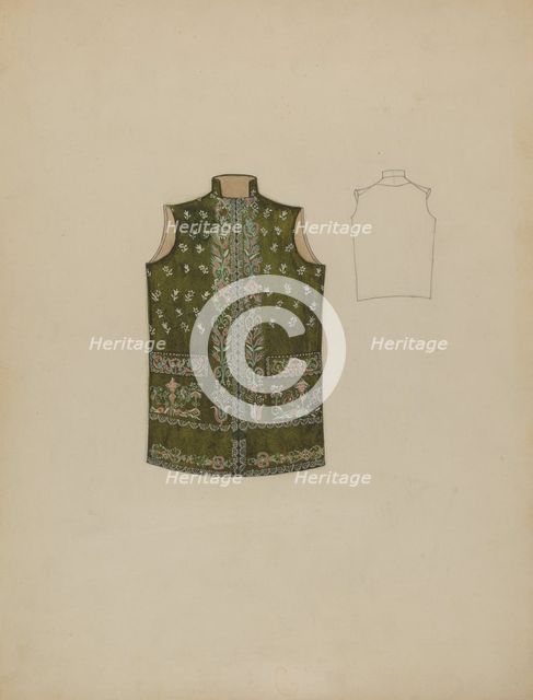 Waistcoat, 1935/1942. Creator: Rosalia Lane.