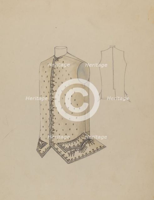 Waistcoat, 1935/1942. Creator: Unknown.