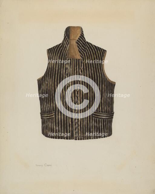 Waistcoat, 1935/1942. Creator: Nancy Crimi.