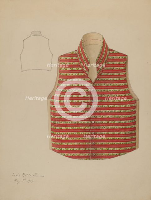 Waistcoat, 1937. Creator: Louis Maldarelli.