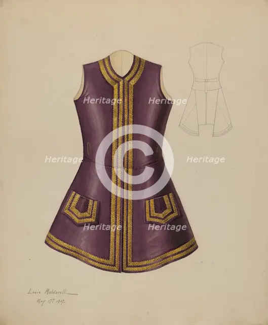 Waistcoat, 1937. Creator: Louis Maldarelli.