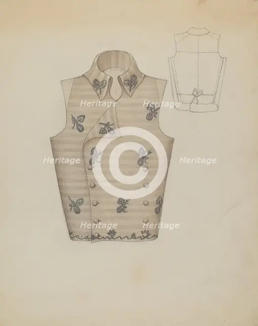 Waistcoat, c. 1936. Creator: Marie Mitchell.