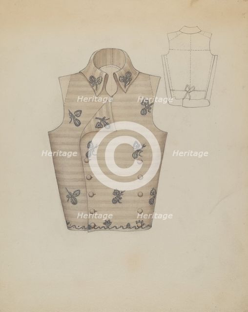 Waistcoat, c. 1936. Creator: Marie Mitchell.