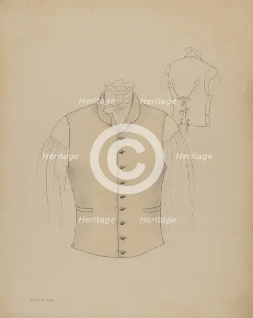 Waistcoat, c. 1936. Creator: Melita Hofmann.