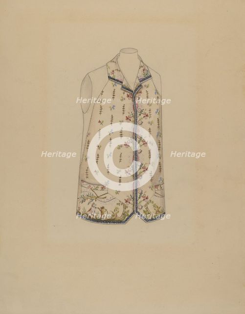 Waistcoat, c. 1936. Creator: Nancy Crimi.