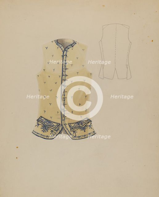 Waistcoat, c. 1936. Creator: Bessie Forman.