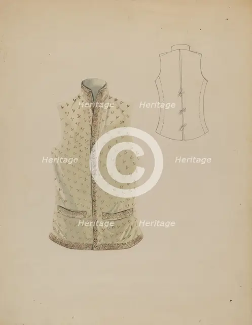 Waistcoat, c. 1936. Creator: Bessie Forman.