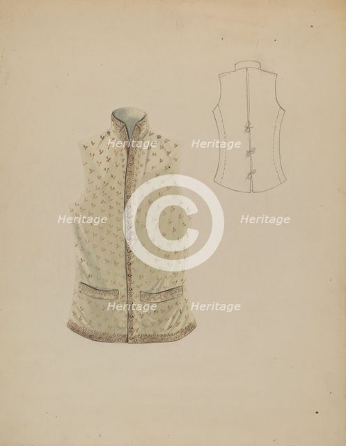 Waistcoat, c. 1936. Creator: Bessie Forman.