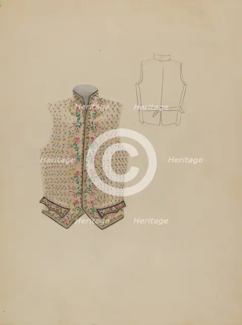 Waistcoat, c. 1936. Creator: Bessie Forman.