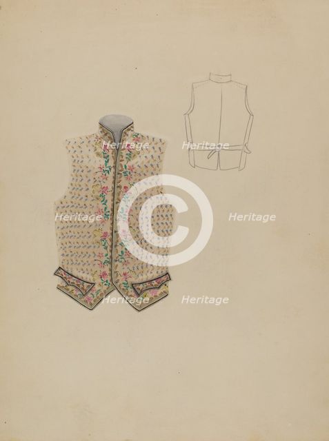Waistcoat, c. 1936. Creator: Bessie Forman.