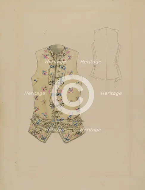 Waistcoat, c. 1936. Creator: Bessie Forman.