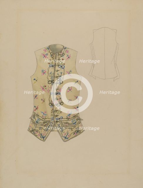 Waistcoat, c. 1936. Creator: Bessie Forman.