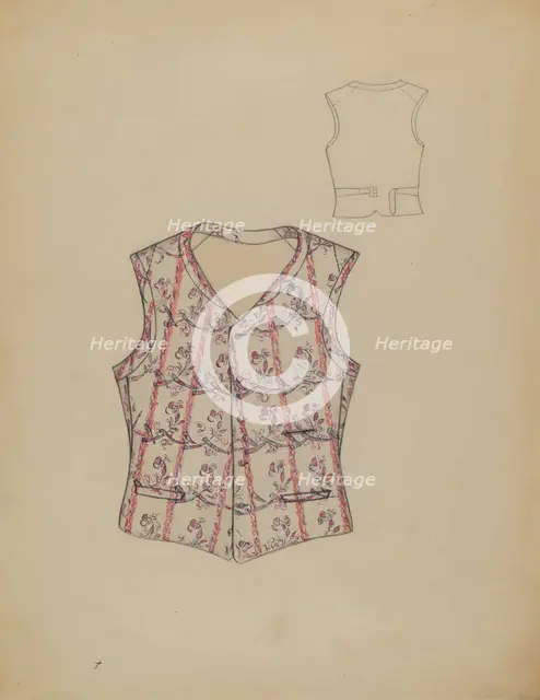 Waistcoat, c. 1936. Creator: Dorothy Gernon.