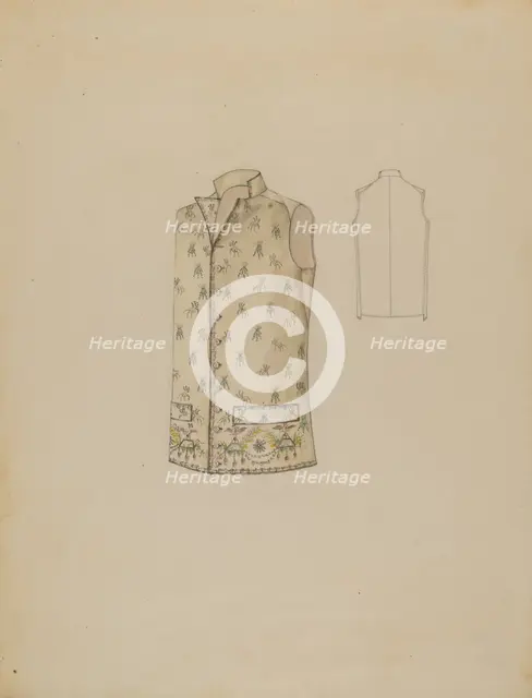 Waistcoat, c. 1936. Creator: Rosalia Lane.