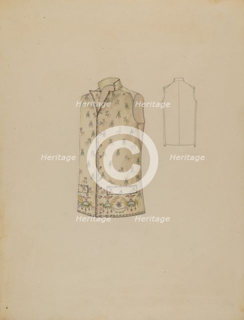 Waistcoat, c. 1936. Creator: Rosalia Lane.