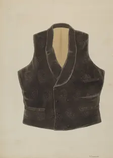 Waistcoat, c. 1936. Creator: Syrena Swanson