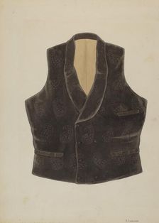 Waistcoat, c. 1936. Creator: Syrena Swanson