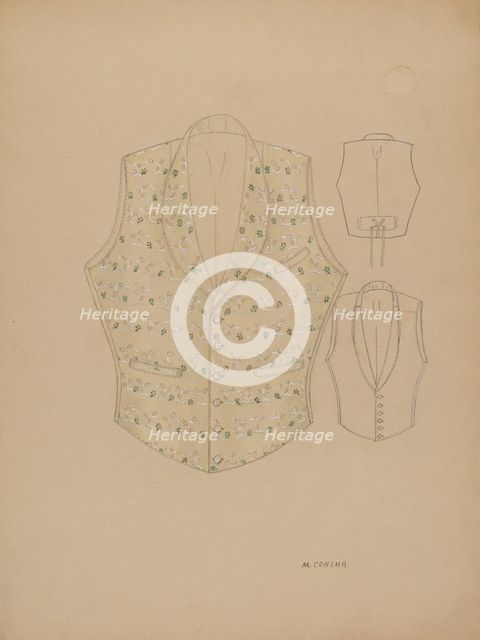 Waistcoat, c. 1937. Creator: Margaret Concha.