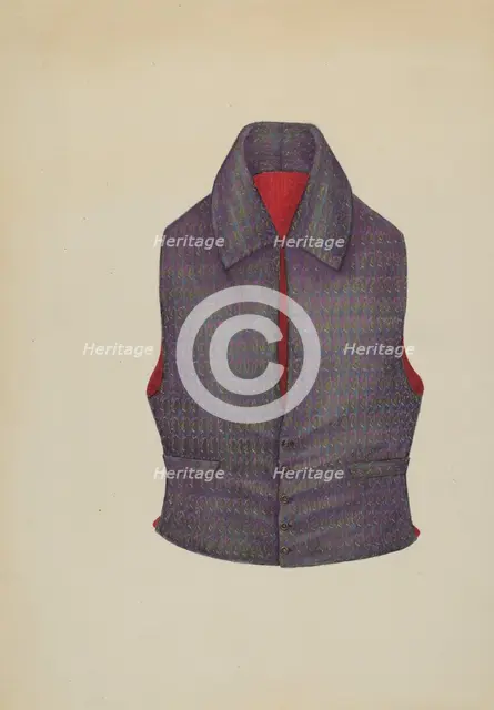 Waistcoat, c. 1937. Creator: Melita Hofmann.