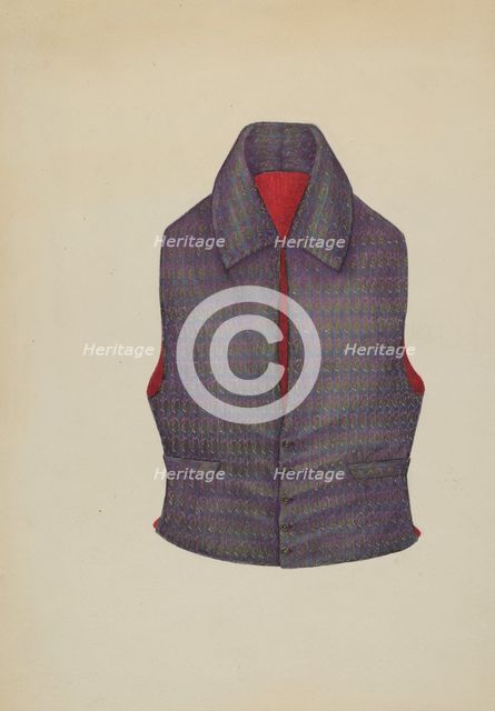Waistcoat, c. 1937. Creator: Melita Hofmann.