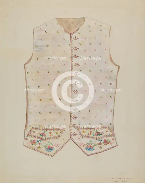 Waistcoat, c. 1937. Creator: Ann Gene Buckley.