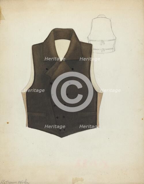 Waistcoat, c. 1937. Creator: Catherine Fowler.