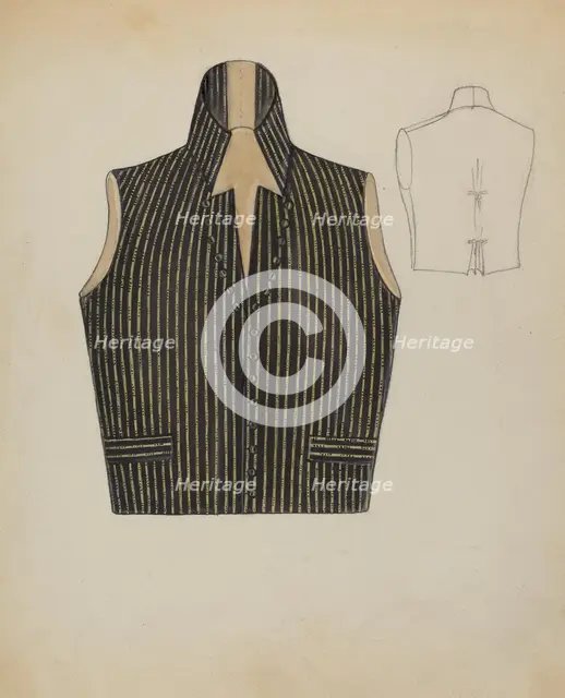 Waistcoat, c. 1937. Creator: Jean Peszel.