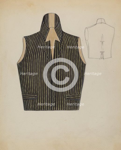 Waistcoat, c. 1937. Creator: Jean Peszel.