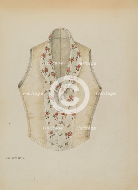 Waistcoat, c. 1937. Creator: Sara Garfinkel.