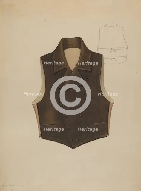 Waistcoat, c. 1937. Creator: Sara Garfinkel.
