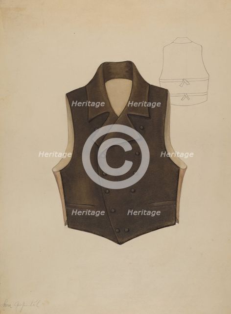 Waistcoat, c. 1937. Creator: Sara Garfinkel.
