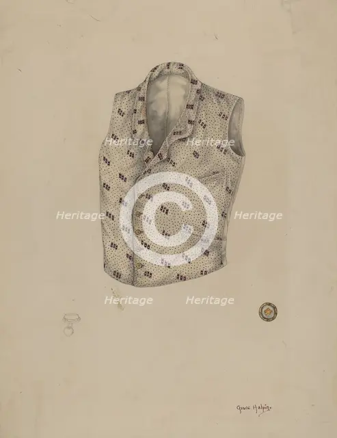 Waistcoat, c. 1938. Creator: Grace Halpin.