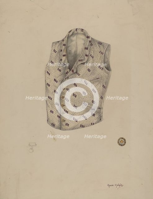 Waistcoat, c. 1938. Creator: Grace Halpin.