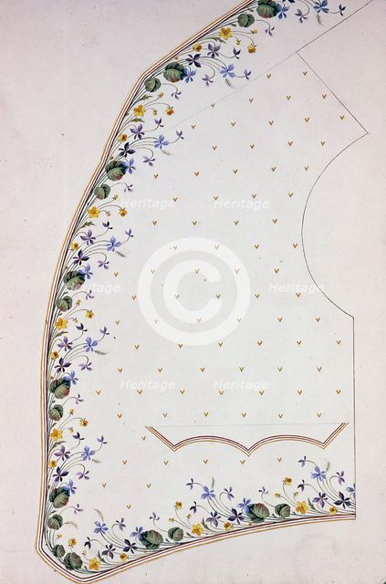 Waistcoat Design, England, 1830s/40s. Creator: Unknown.