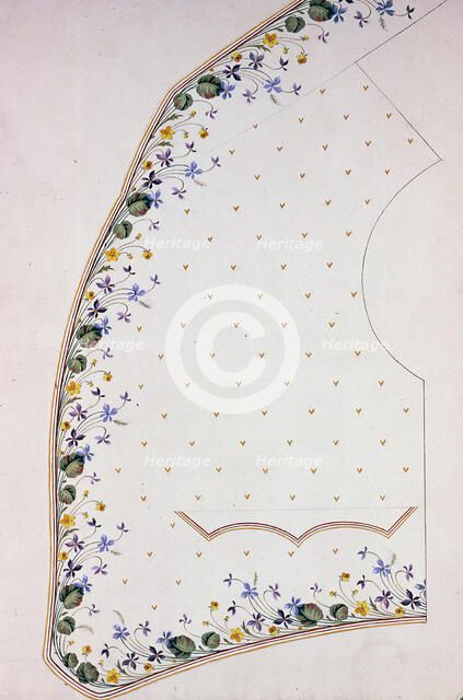 Waistcoat Design, England, 1830s/40s. Creator: Unknown.