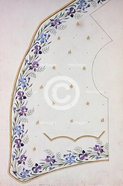 Waistcoat Design, England, 1830s/40s. Creator: Unknown.