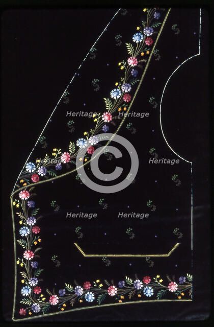 Waistcoat Design, England, 1830s/40s. Creator: Unknown.