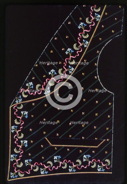 Waistcoat Design, England, 1830s/40s. Creator: Unknown.
