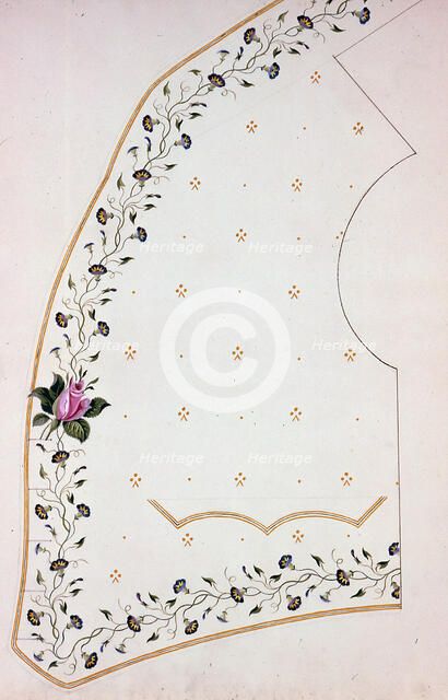 Waistcoat Design, England, 1830s/40s. Creator: Unknown.