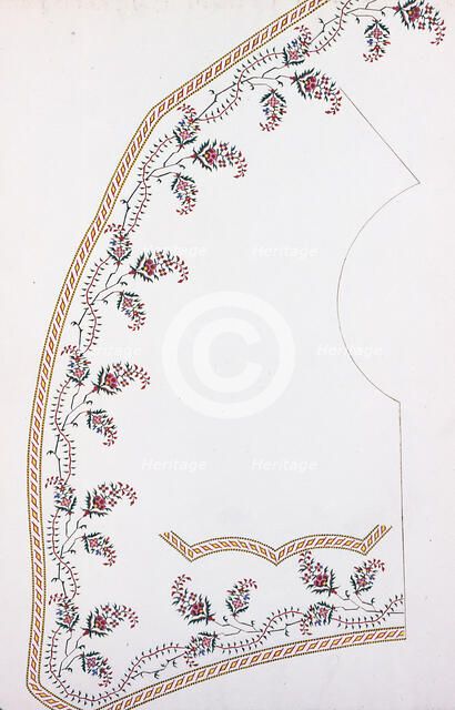 Waistcoat Design, England, 1830s/40s. Creator: Unknown.