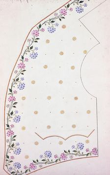 Waistcoat Design, England, 1830s/40s. Creator: Unknown