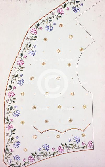 Waistcoat Design, England, 1830s/40s. Creator: Unknown.