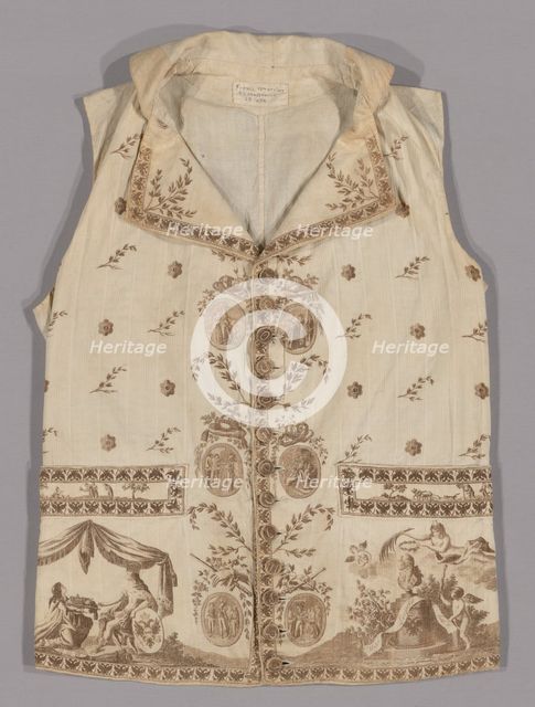 Waistcoat, France, 1790-92. Creator: Unknown.