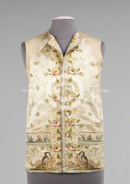 Waistcoat, French, 1780-1800. Creator: Unknown.