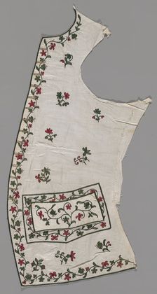 Waistcoat Front Panel, , 1760s. Creator: Unknown