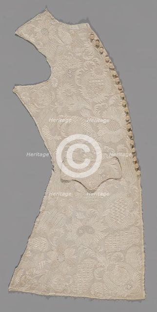 Waistcoat Front Panel, England, 1720-40. Creator: Unknown.