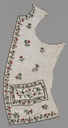 Waistcoat Front Panel, India, 1760s. Creator: Unknown