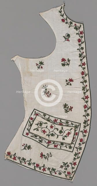 Waistcoat Front Panel, India, 1760s. Creator: Unknown.