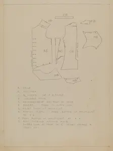 Waistcoat Pattern, c. 1936. Creator: Rosalia Lane