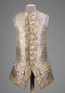 Waistcoat, probably British, 1750-70. Creator: Unknown